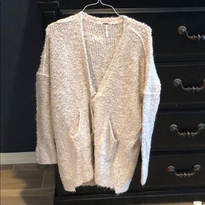 Free People Fuzzy Button Cardigan